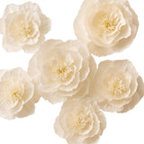 Giant Crepe Paper Flower Decorations For Wall, Wedding Backdrop, Valentine'S Day, Nursery Wall Decorations, Bridal Shower,Birthday Party (Beige, Set Of 6, No Assembly Required)