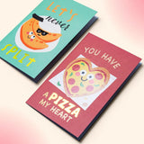 Valentines Day Cards For Kids School, 30-Pack Food-Themed Funny Valentine'S Exchange Cards For Classroom With Gold Foil And Emboss Details, 4 X 6 Inches, Illustrated Inside, Envelopes Included