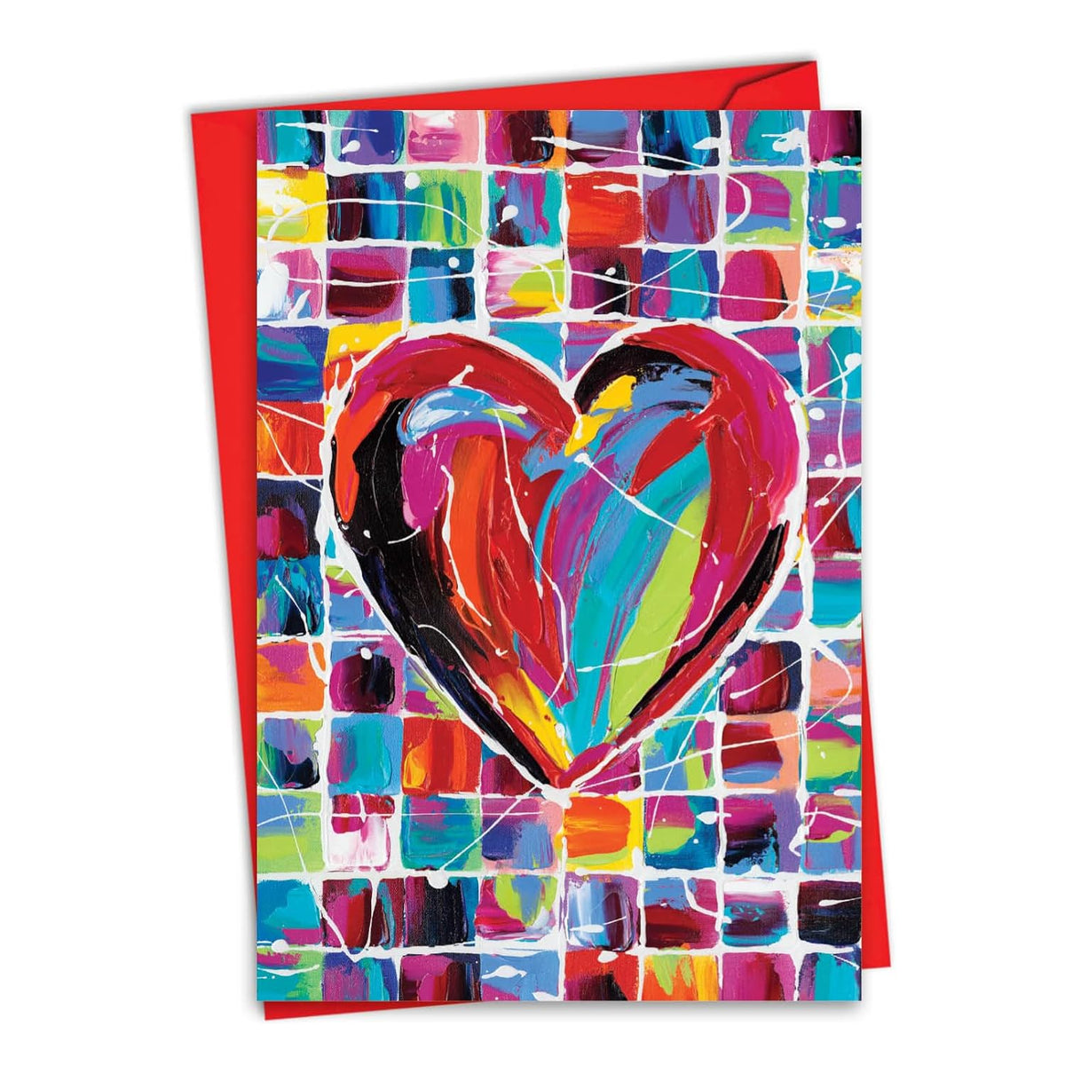 - Valentine'S Day Greeting Card With Envelope (4.63 X 6.75 Inch) - Colorful Hearts C9267Gvdg