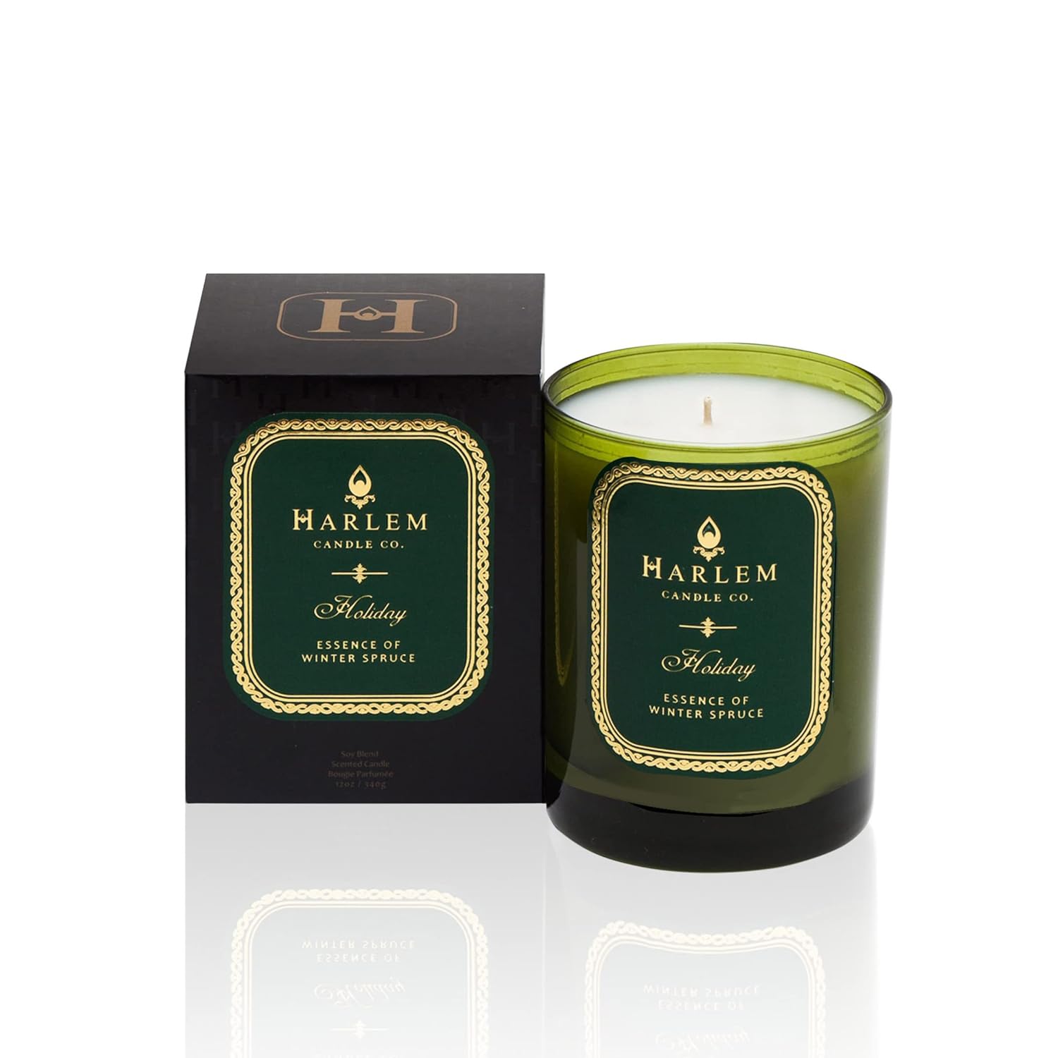 Holiday Luxury Candle, 11 Oz Glass Jar, Double Wick, Soy Wax, Gift Box, Wild Berry, Rose, Absinthe, Angelica, Strawberry Musk, And Birchwood, 80 Hour Burn