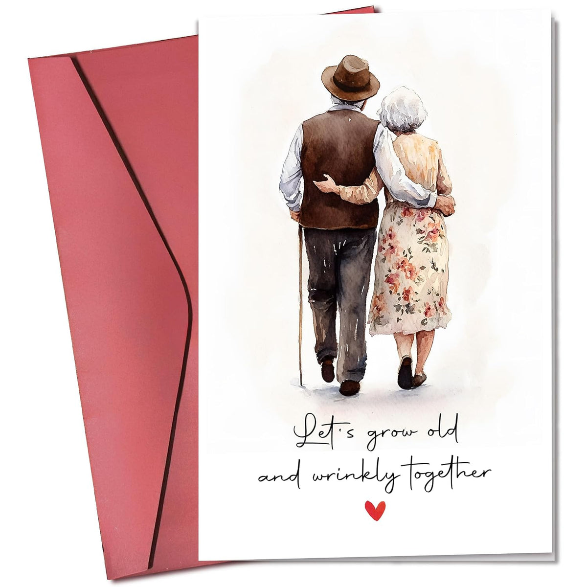 Anniversary Birthday Card For Couple, Husband, Wife, Parents, Him, Her, Boyfriend, Girlfriend - Wedding Anniversary Birthday Cards For Couples - Single 5.3''X 8'' Folded Card With Envelope
