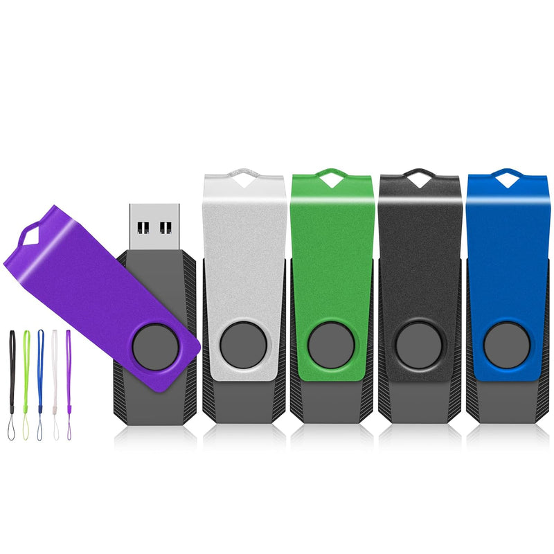 64 Gb Flash Drive 5 Pack Usb Storage 2.0 Flash Drives, Agecash 64Gb Usb Drive