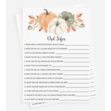 50 Pumpkin Dad Jokes Game (50-Cards) Fun Baby Shower Game Activity, Gender Neutral Boy Or Girl, Co-Ed, Autumn, Fall