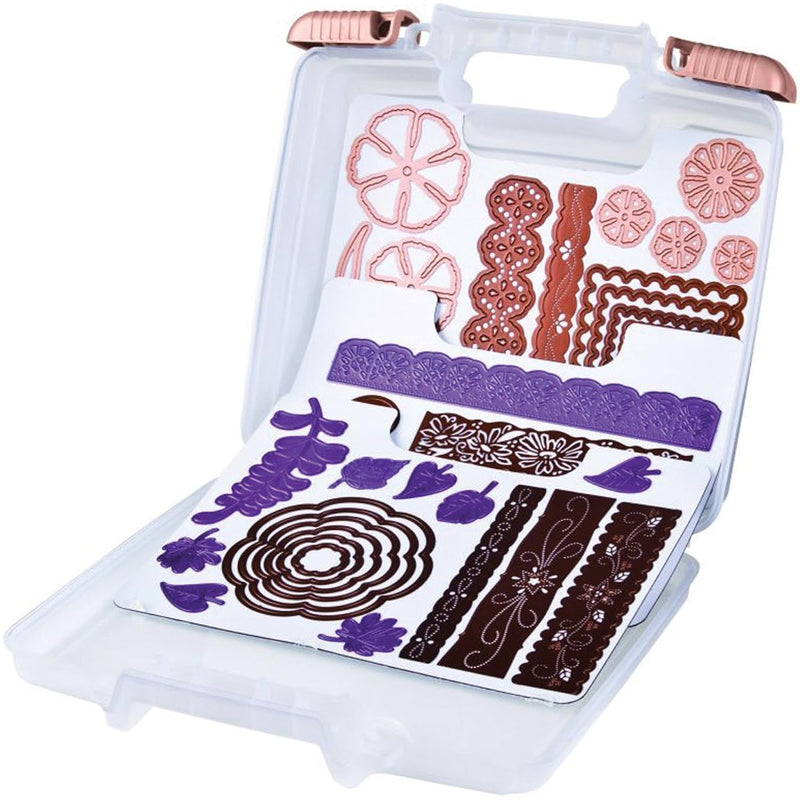 6978Ab Magnetic Die Storage Case With 3 Magnetic Die Sheets, Portable Paper Cr