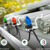 Christmas Light Clip, 200 Packs Clay Tile Roof Clips, Outdoor Holiday Light Clips For C7, C9, Mini Lights And Icicle Lights (Black)
