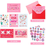 Nurses Valentines Day Cards Funny Medical Happy Valentine'S Day Thank You Greeting Cards With Envelopes For Doctors Coworker Medical Staff