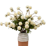 10Pcs Ivory Silk Fake Flowers Mini Chrysanthemum Flower Stems Bulk Vase Filler Floral Arrangement Supplies For Home Decor Diy Wedding Centerpieces