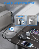 Power Strip 12 Outlets 6 USB Ports 2 USB C 5FT Extension Cord Desk Charging Station