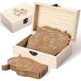 50 Pcs Highland Cow Baby Shower Prediction Cards Highland Cattle Predictions And Advice Cards With Wooden Keepsake Box For Cow Baby Shower Party Games Guessing Activities Decorations