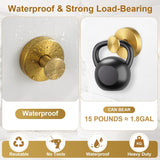 Suction Cup Hooks For Wreaths, Removable Towel Hooks For Bathrooms, Kitchen, Glass, Window & Tile, Wreath Hangers For Front Doors, Christmas Decorations, No Drill Required - 2 Pack, Gold