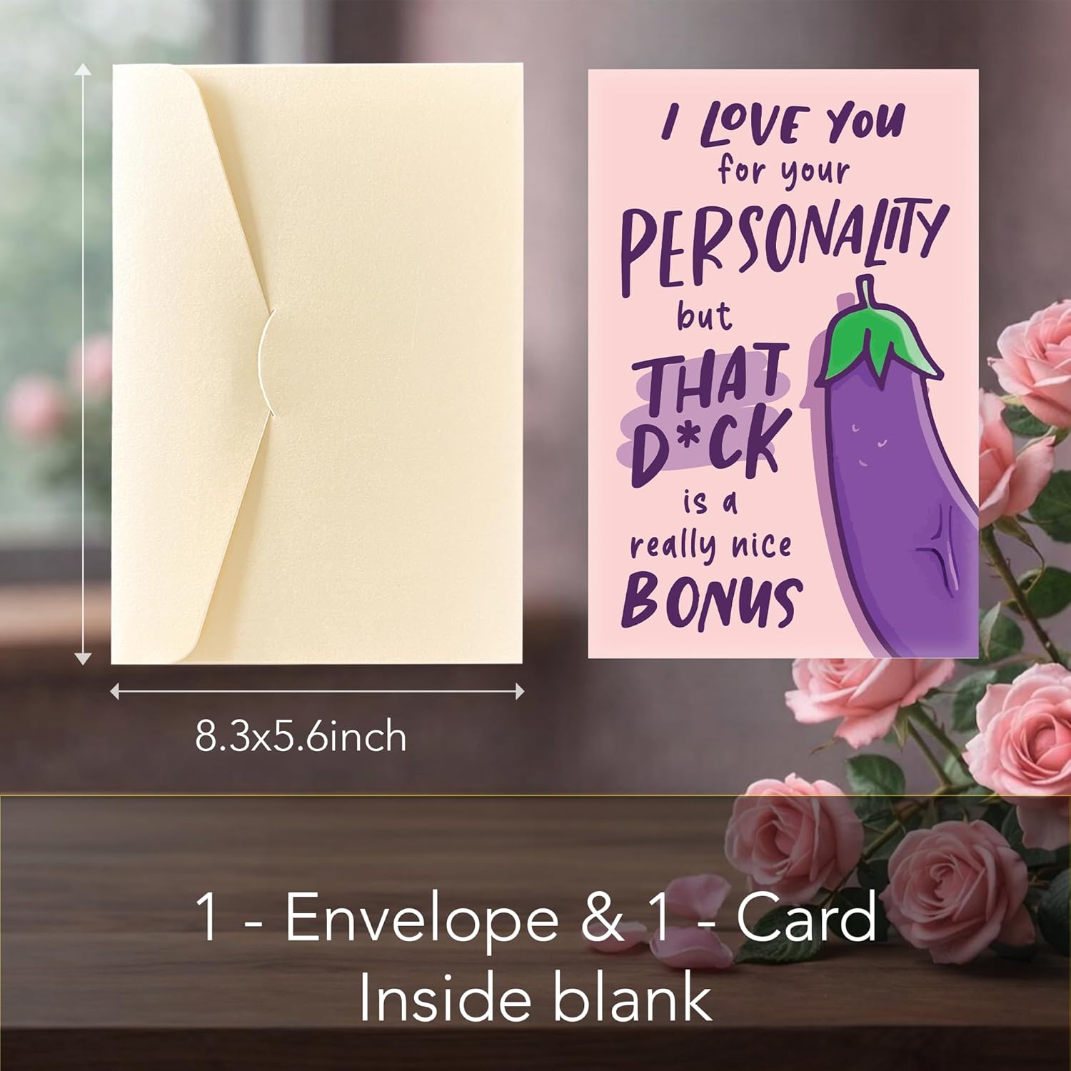Valentines Day Card For Him, Husband From Wife, Her - Funny Anniversary Card Gifts For Husband, Boyfriend, Men - Birthday Gift Idea To Lover, Boyfriend - Greeting Card