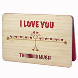 Valentines Day Card,Handmade Sustainable Wood Love Cards,Anniversary Cards For Wife, Husband, Girlfriend,Boyfriend,Wooden Memorable Valentines Gifts For Her, Him
