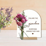 You Are The Grandma Everyone Wishes They Had, Birthday Gift For Grandma, Wooden Card With Dry Flowers, Gifts For Grandma Grandmother Gift Ideas, Mothers Day Card, Best Grandma Gifts From Grandkids