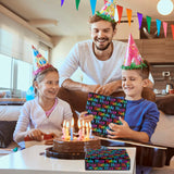 Happy Birthday Wrapping Paper For Girls Boys Kids Women Men - Gradient Color Gift Wrap With Cut Lines On Reverse - 7 Sheets Folded Flat 20X28 Inches