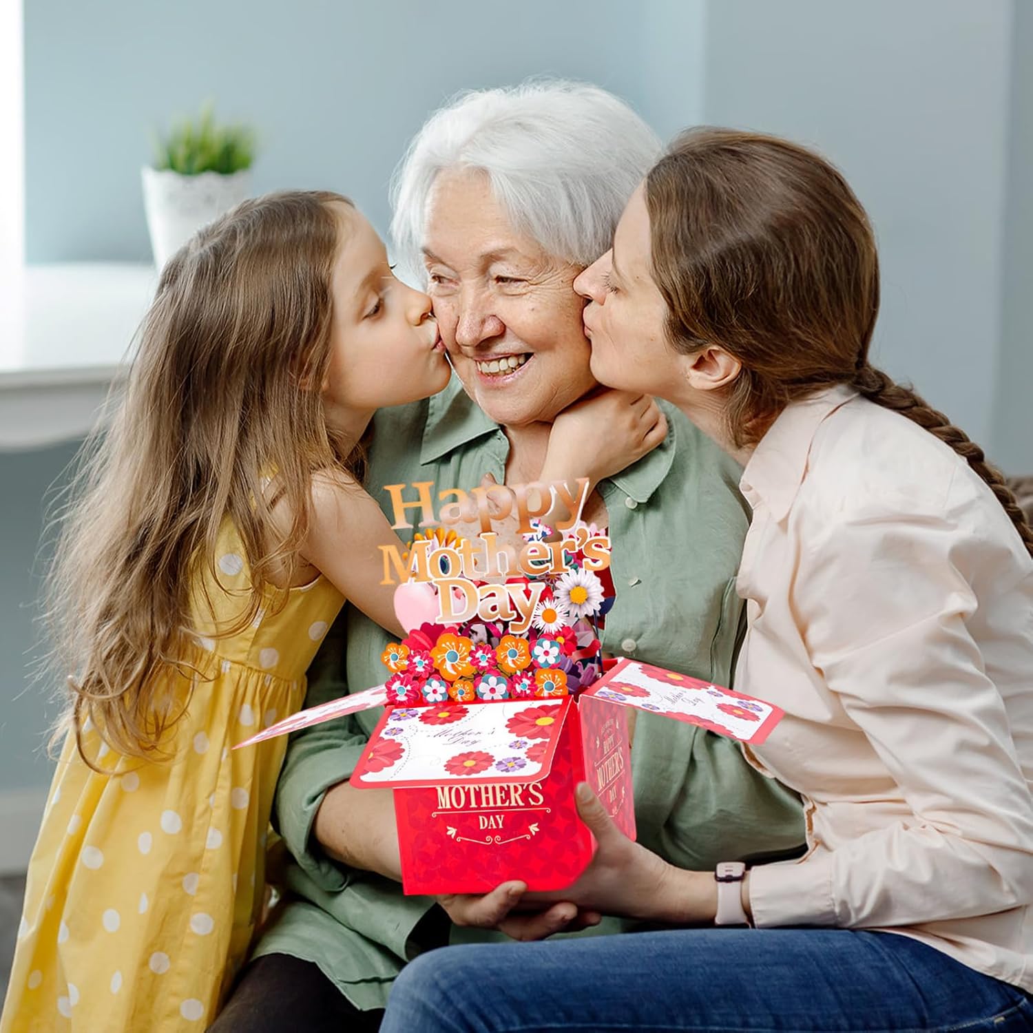 Pop Up Mothers Day Cards For Mom Grandma Wife Happy Mother’S Day Pop Up Card Mothers Day Card From Daughter Son 3D Pop-Up Flower Bouquet Cards Mother’S Day Gifts For Wife From Husband