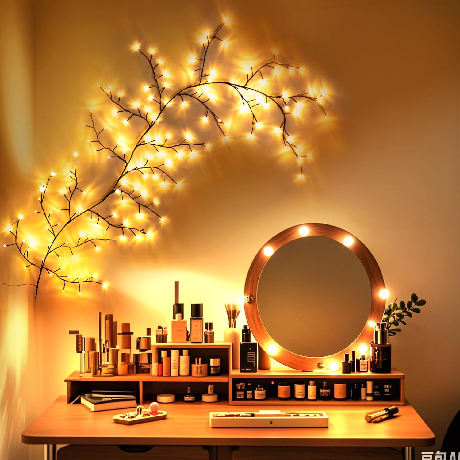 Enchanted Willow Vine Lights With Remote, Christmas Branch Lights With 144 Led For Indoor Outdoor, Artificial Plants Tre