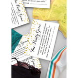 Bridal Shower Game 1 Sign + 30 Size Card White Gold Confetti Girls Night Out Bachelorette Party Drop Your Panties Game