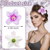 50Pcs Light Purple Artificial Orchid Flower Heads Silk Fake Flower Heads, 2.36 Inch Faux Tropical Orchid Bloom Heads For Flower Arrangement Centerpiece Home Indoor Decor