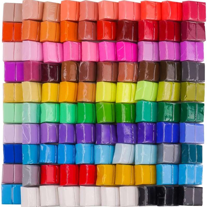 100Pcs Polymer Clay Value Pack 82 Colors In Bulk Small Blocks Starter