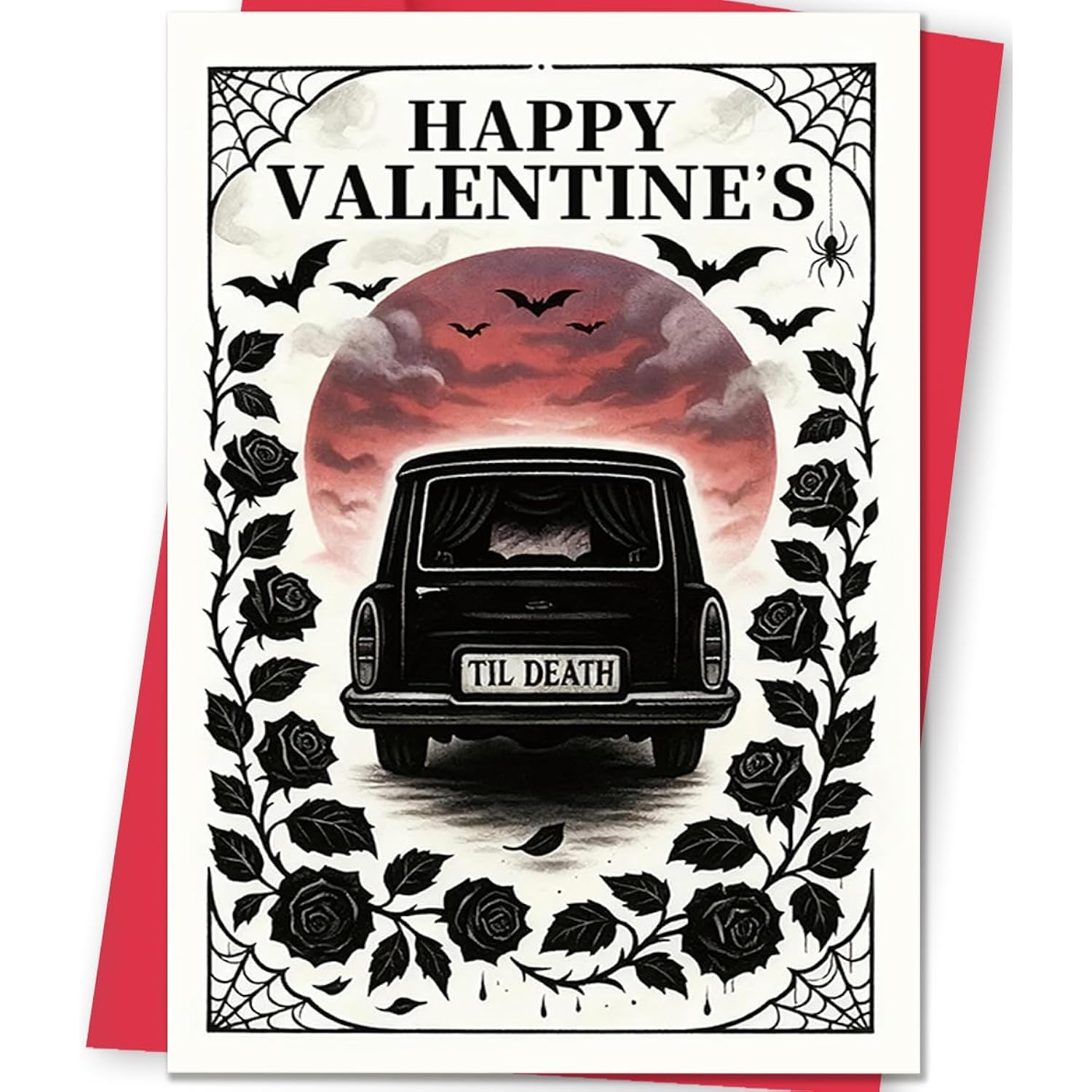 Horror Valentines Day Card For Him, Goth Valentines Gift For Men
