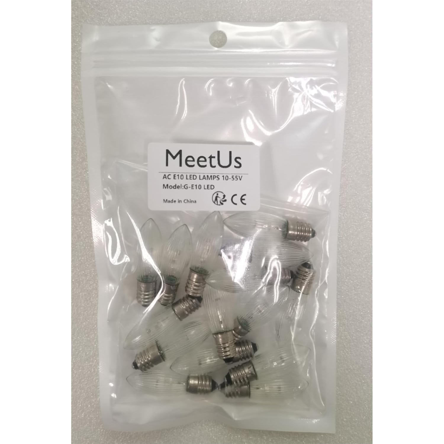 15 Pcs Replacement Bulbs Ac E10 10V-55V 0.2W 2200K Warmwhite For String Lights, Christmas Garlands, Light Arch, Christma