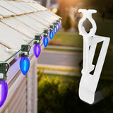 All-In-One Christmas Light Clips - 100 Packs For Gutter, Roof, Shingle - Compatible With C7, C9 & Mini String Lights - Heavy Duty Outdoor Hanging Clips For Holiday Decoration