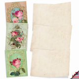 - 10 Boxed Note Cards With Flowers - Blank Assorted Floral Notecards Bulk (4 X 5.12 Inch) - Romance And Roses M2379Ocb