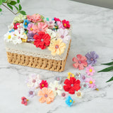 200Pcs Mini Faux Flower Heads Artificial Flower Heads Small Silk Flower Fake Daisy Peony Flowers For Craft Garland Wedding Party Supply Home Decoration