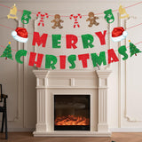 Merry Christmas Banner Indoor Christmas Wall Decor, Christmas Fireplace Banner For Christmas Party Decorations, Red And Green Merry Christmas Signs Backdrop For Xmas Holiday Mantle Fireplace Home Decor