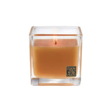Valencia Orange Medium Glass Cube Candle By