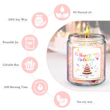 Luxury Scented Candles Gift Set-100% Natural Soy Wax, 50H Clean Burn, Hand-Poured, Relaxing Aromatherapy For Home, Bedroom, Yoga &Spa,9Oz, Birthday Candles?Vanilla Cream Sugar?
