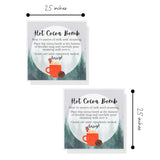 Hot Cocoa Chocolate Bomb Instruction Tags Cards | 50 Pack | 2.5" Inch Square Labels | Hot Cocoa Bomb Supplies | Christmas Holiday Winter Snow