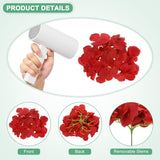20-Pack Silk Hydrangea Flowers, Artificial Flowers Heads With 20Pcs Stems, Full Hydrangea Flowers For Home Decor/Wedding/Christmas/Diy/Party/Garden [Red]