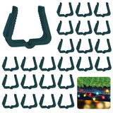 Christmas Light Hanger Clips Fascia Board Light Clips Plastic Holiday Deck Banister Hanger For Christmas Fascia Board Roof Gutter Fence Eave Decoration, Green (50 Pcs, 1 5/8")