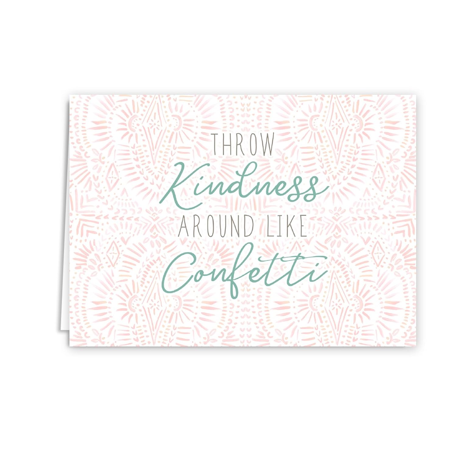 Native Choose Kind Encouragement Cards / 36 Motivational Cards / 6 Floral And Feather Designs / 4 7/8" X 3 1/2" Gratitude Assortment Card Pack
