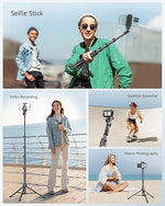 62" Extendable Phone Tripod & Selfie Stick with Remote for iPhone, Android