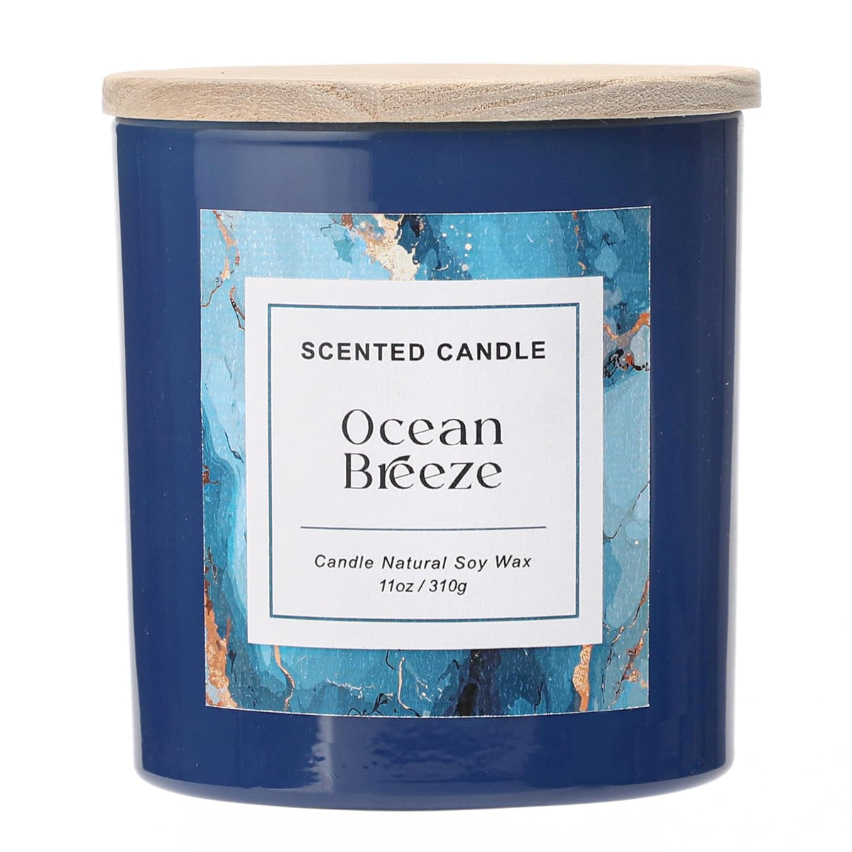 Ocean Breeze Candle,Spring & Summer Scented Candle,Natural Soy Wax Candles For Home Scented,Candle Gift For Women Men,11 Oz