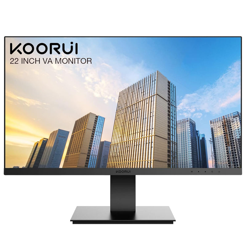 22 Inch Computer Monitor, Fhd 1080P Desktop Display, 75Hz Ultra Thin Bezel/Eye