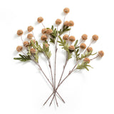 5Pcs Fall Pompon Mums Artificial Flowers,Fake Kiku Mini Silk Chrysanthemum With Long Stems - Fall Mum Faux Flowers For Diy Bouquet Centerpieces Wedding Fillers Autumn Home Decoration(Light Taupe)