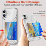 iPhone 16 Case, Clear, Slim, Lightweight, Wallet TPU, Transparent