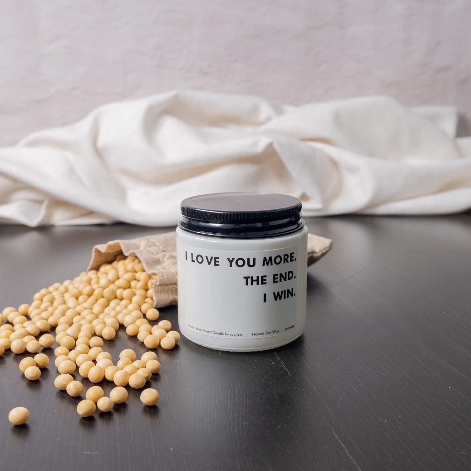 I Love You More The End I Win– Lavender Candle Gifts For Boyfriend Girlfriend Family, Unique Christmas Birthday Wedding Gift, Husband Wife Gift For Anniversary Valentines (3.5Oz)