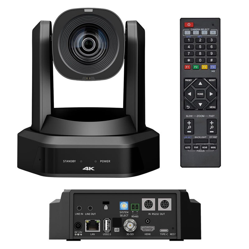 4K Ptz Camera, 20X Optical Zoom Usb3.0 3G-Sdi Hdmi And Ip Live Streaming Ptz C