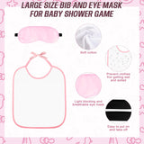 24 Pcs Baby Bottle Chug For Baby Shower Game, Juegos Para Baby Shower Bottle For Adult Gender Reveal Party Supplies, Include 6 Pcs Plastic Chug Bottles, 6 Pcs Bibs And 12 Pcs Eye Masks