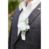 Men Boutonniere For Wedding Single Groom Groomsmen Artificial Rose Flowers Boutonniere For Wedding Prom Homecoming