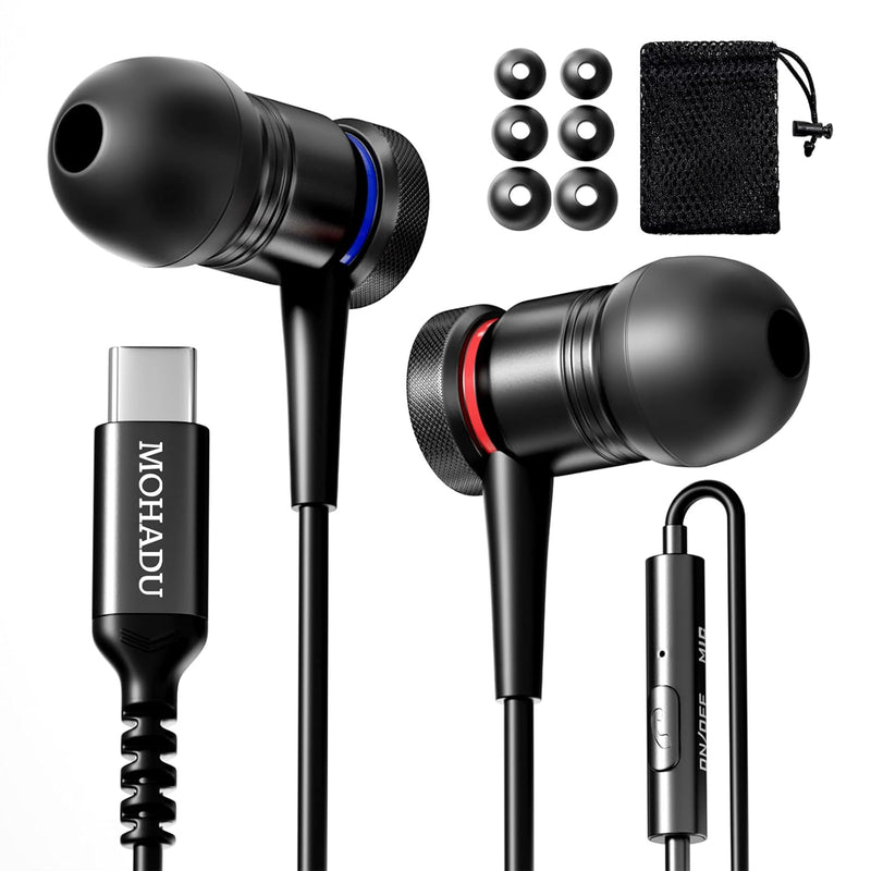 Usb C Headphones,Usb-C Earbuds With Microphone Android Wired Earbuds,Usb Type