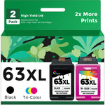 63XL Ink, Combo Pack (Black & Color) for Envy 4520/OfficeJet 3830 Printers