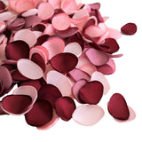 300Pcs Rose Petals Satin Flower Petals For Wedding Flower Girl Basket Table Centerpieces Aisle Runner Party Confetti Bridal Shower Dinner Wedding Decoration, Elegant Burgundy