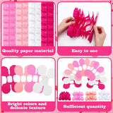 Valentines Day Garland, 12 Pack Valentines Streamers, 9.84Ft Four-Leaf Clover Hanging Banner For Valentine'S Day Wedding Baby Shower Birthday Party Decorations (Pink, White, Rose Red)