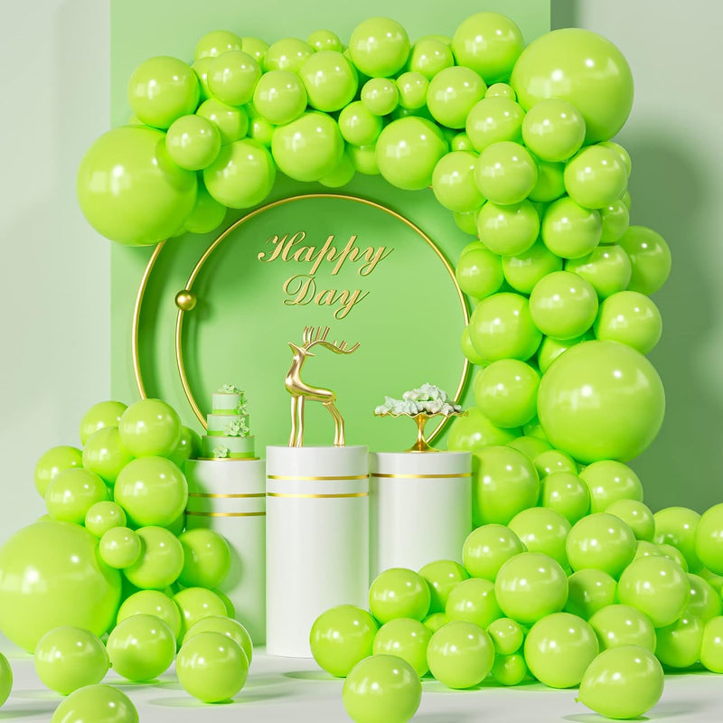 Lime Green Balloon Garland Kit, 130Pcs 18In 12In 10In 5In Different Si