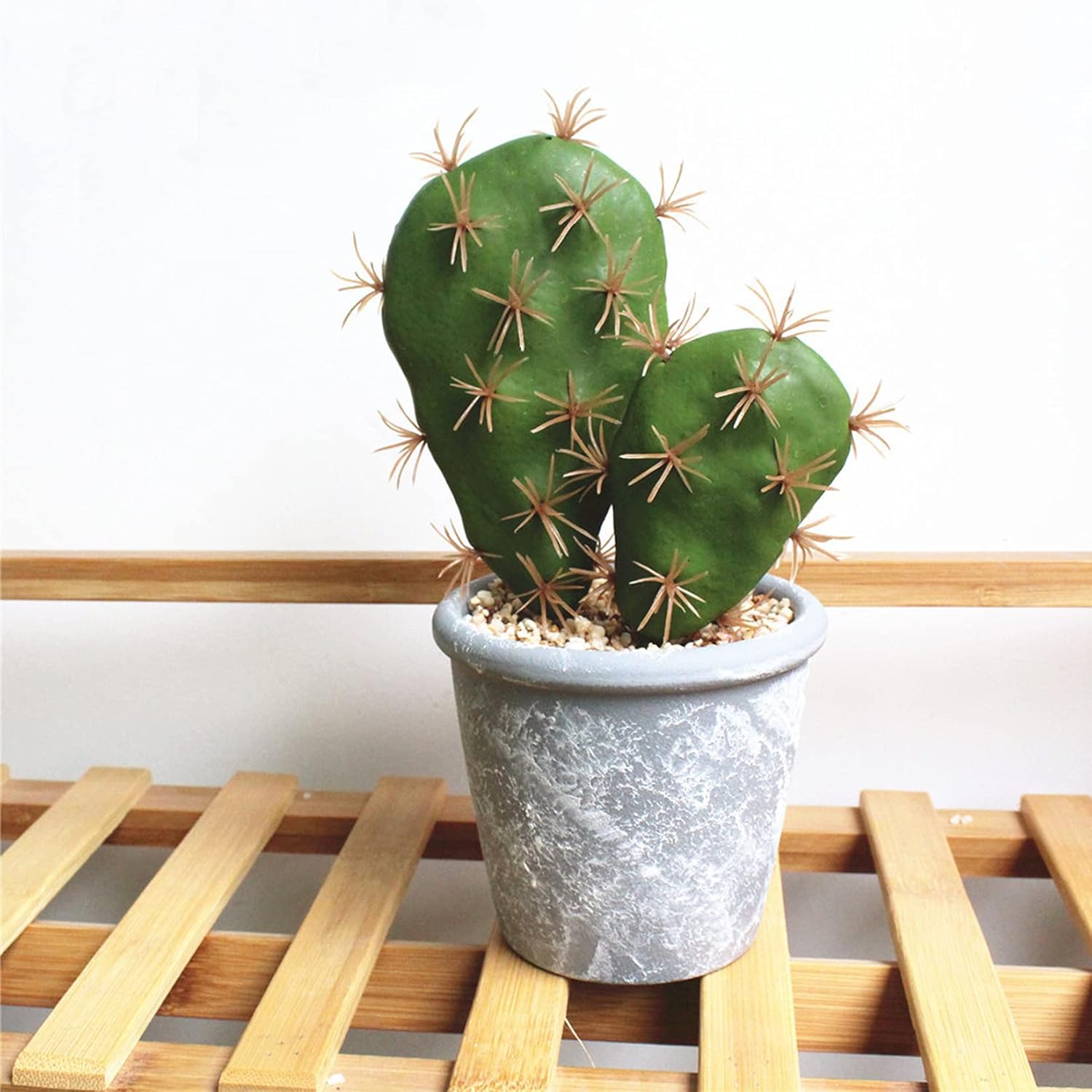 6 Pcs Artificial Cactus Faux Cactus Plant Flower Arrangement Green Plant Material For Home Office Decoration
